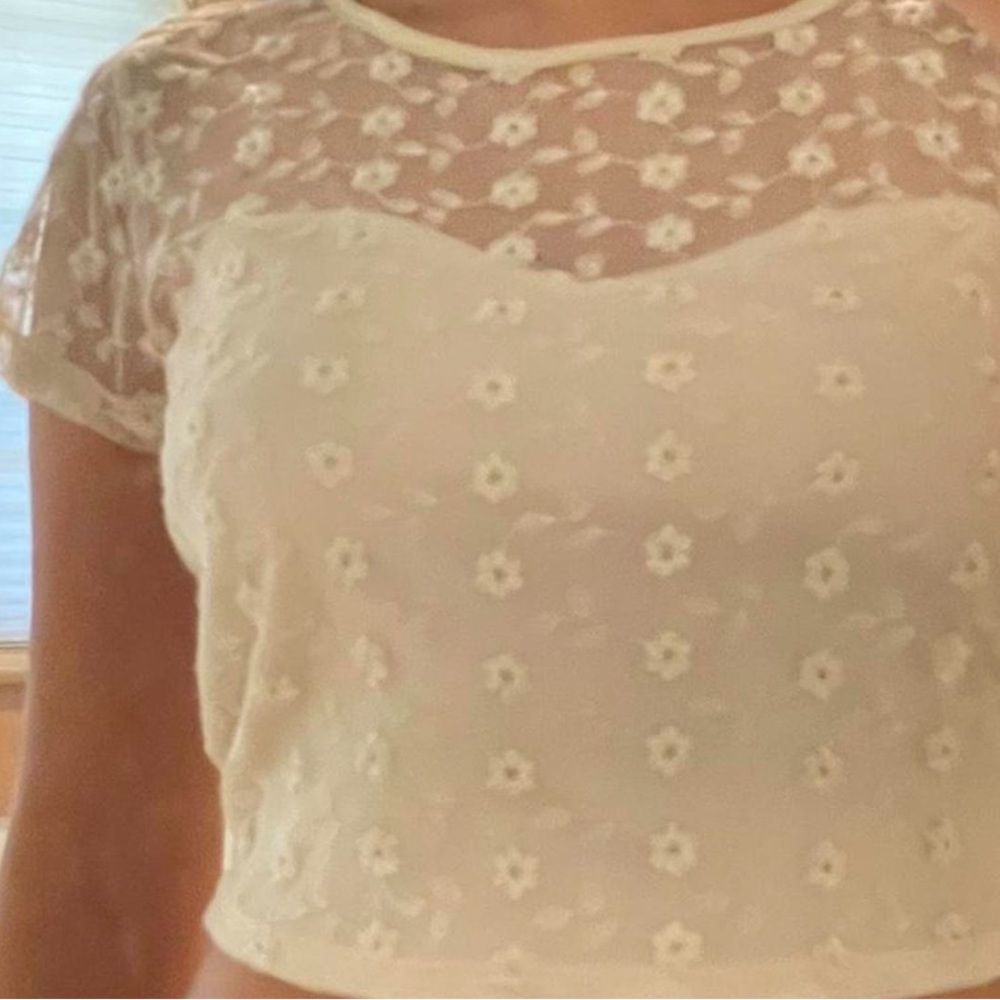 embroidered flower top